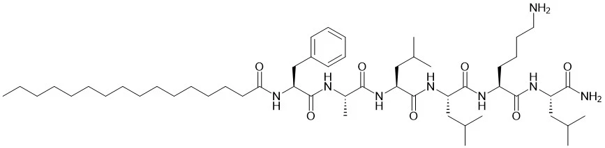 Pal-Phe-Ala-Leu-Leu-lys-Leu-NH2